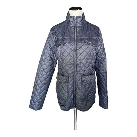 Barbour Down light jacket Navy Color sz 8 - Picture 2 of 8